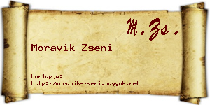 Moravik Zseni névjegykártya